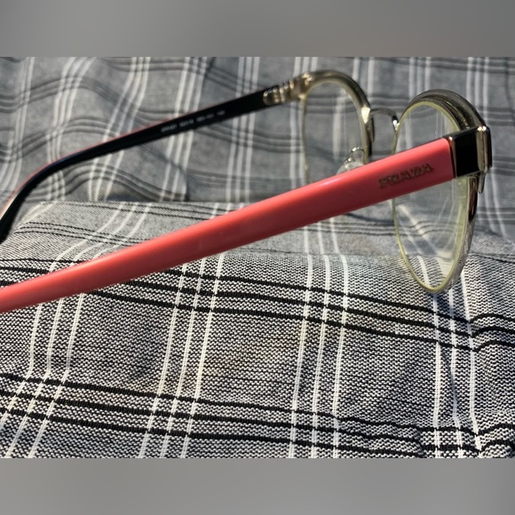 Prada Matte Black and Silver Eyeglass Frames PR 63TV size 52-19 - Picture 13 of 13